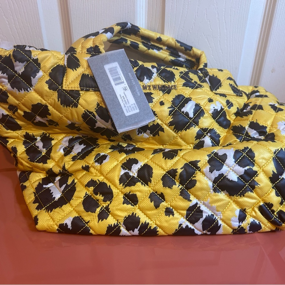 MZ Wallace Yellow and Black Quilted Tote